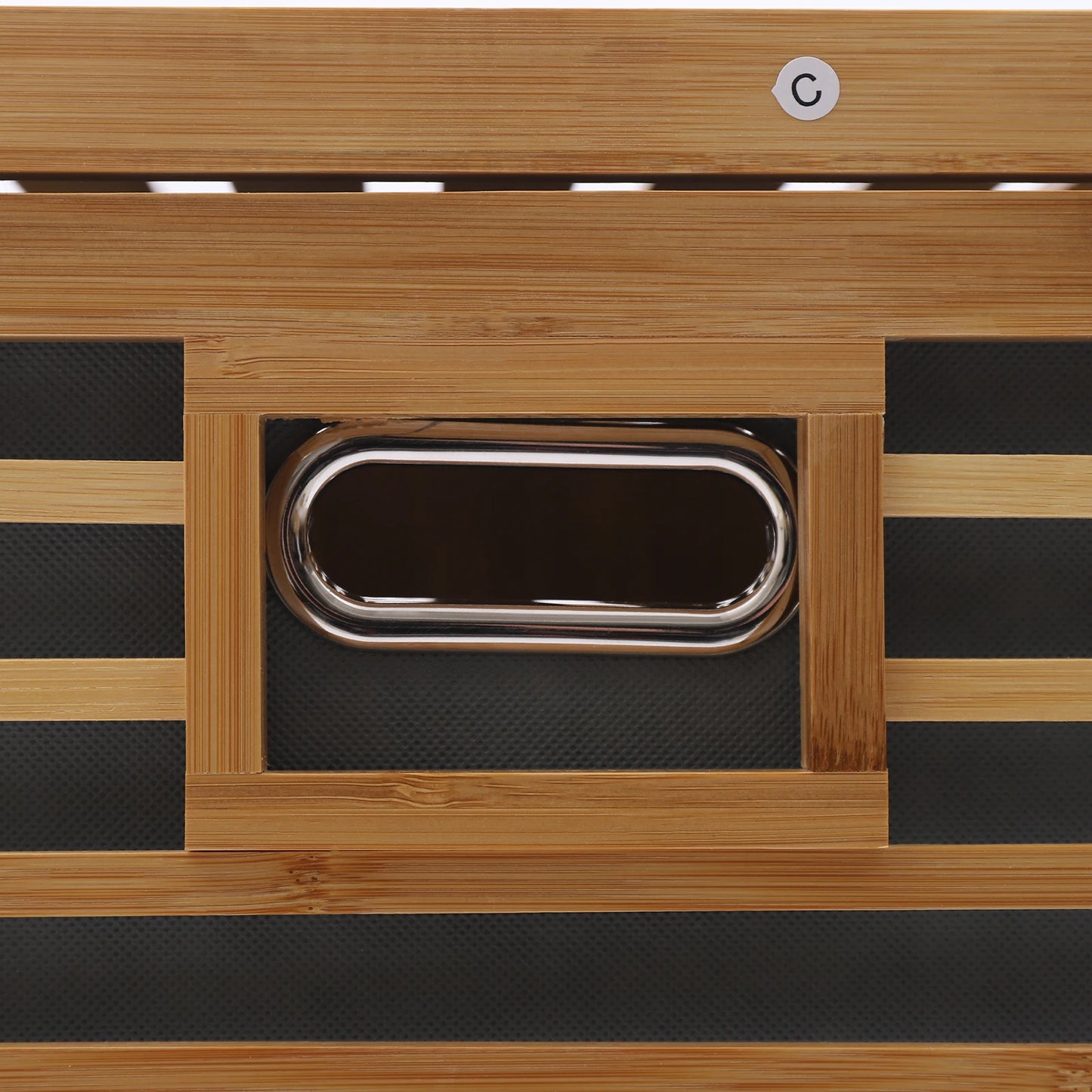 Bamboo Laundry Rack Flip Basket, 2 Shelves