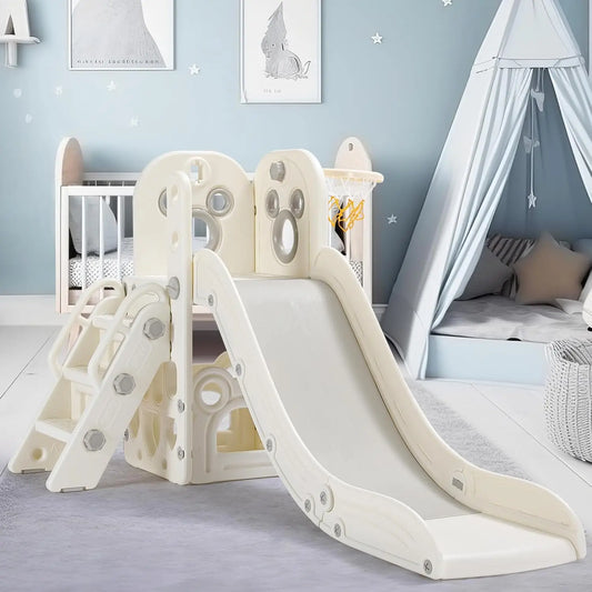 Kids Slide L-Shaped, 5 in 1 Slide Climber