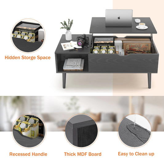 JHK Lift-Top Coffee Table with Storage