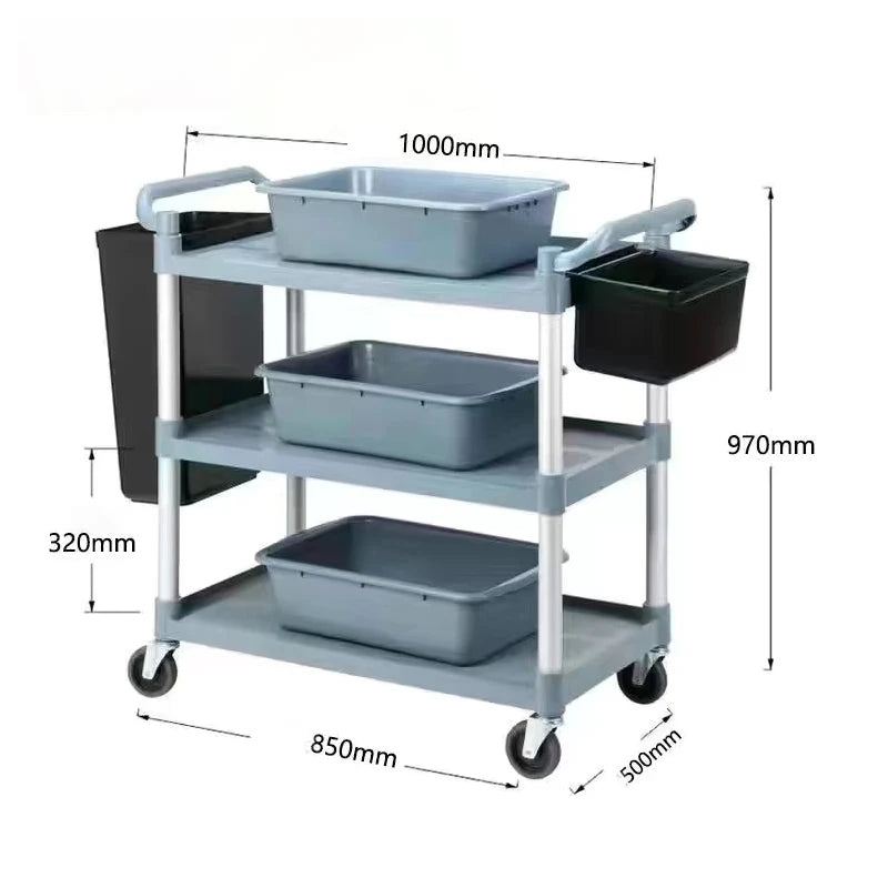 Dining Car Trolley Multi-Function Three-Layer