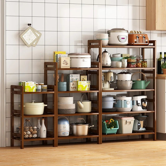 Kitchen shelf, floor standing multi-layer shelf,