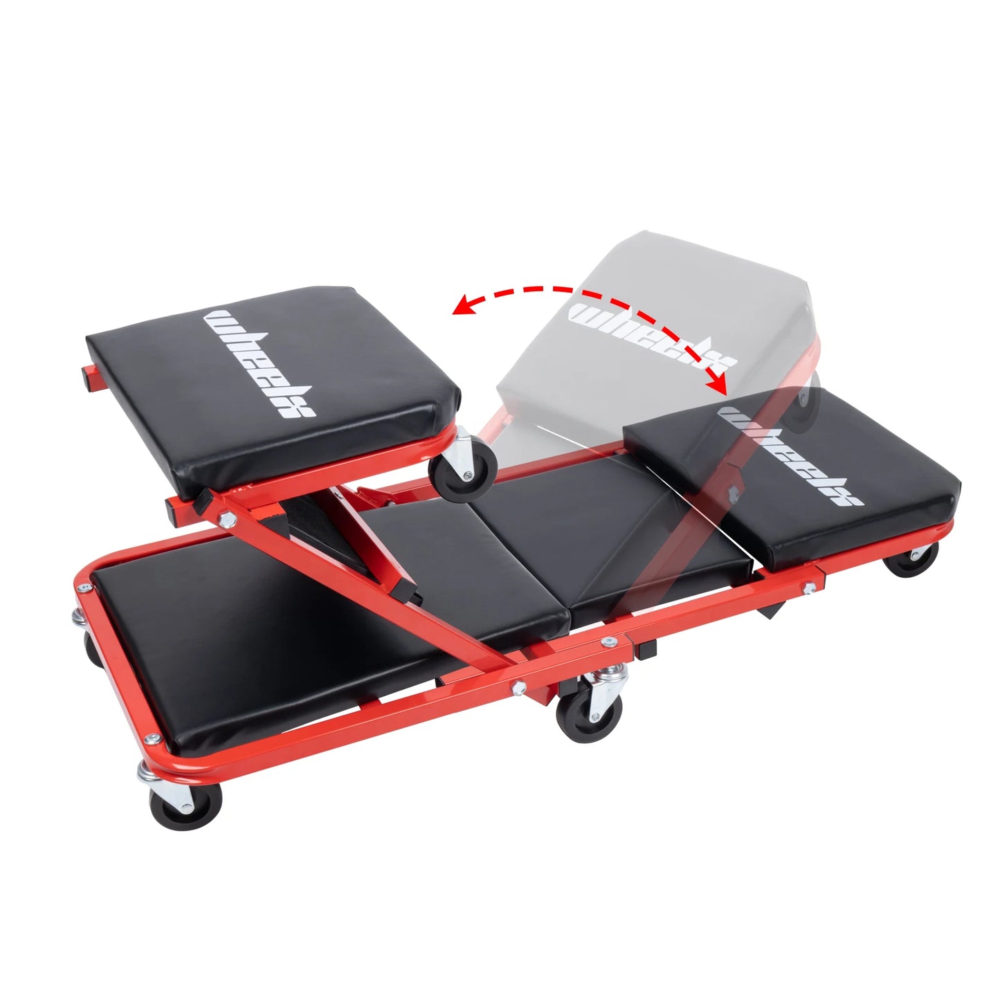 3-in-1 Rolling Mechanic Creeper Z Seat, Foldable