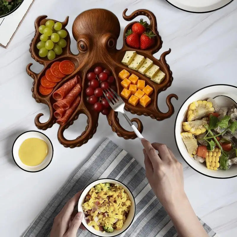 Dinner Plates Charcuterie Board Octopus-Shaped Dinnerware