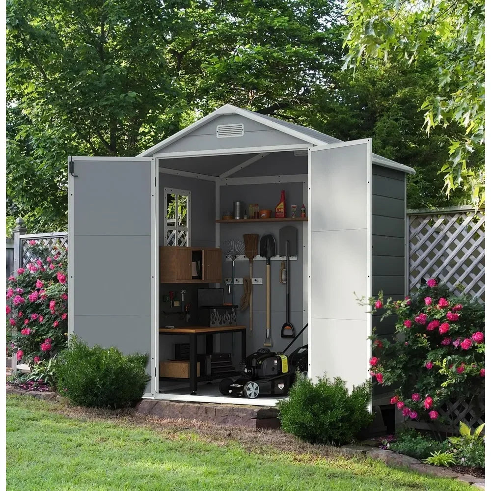 Garden Tool Sheds Lockable Door Patio Backyard