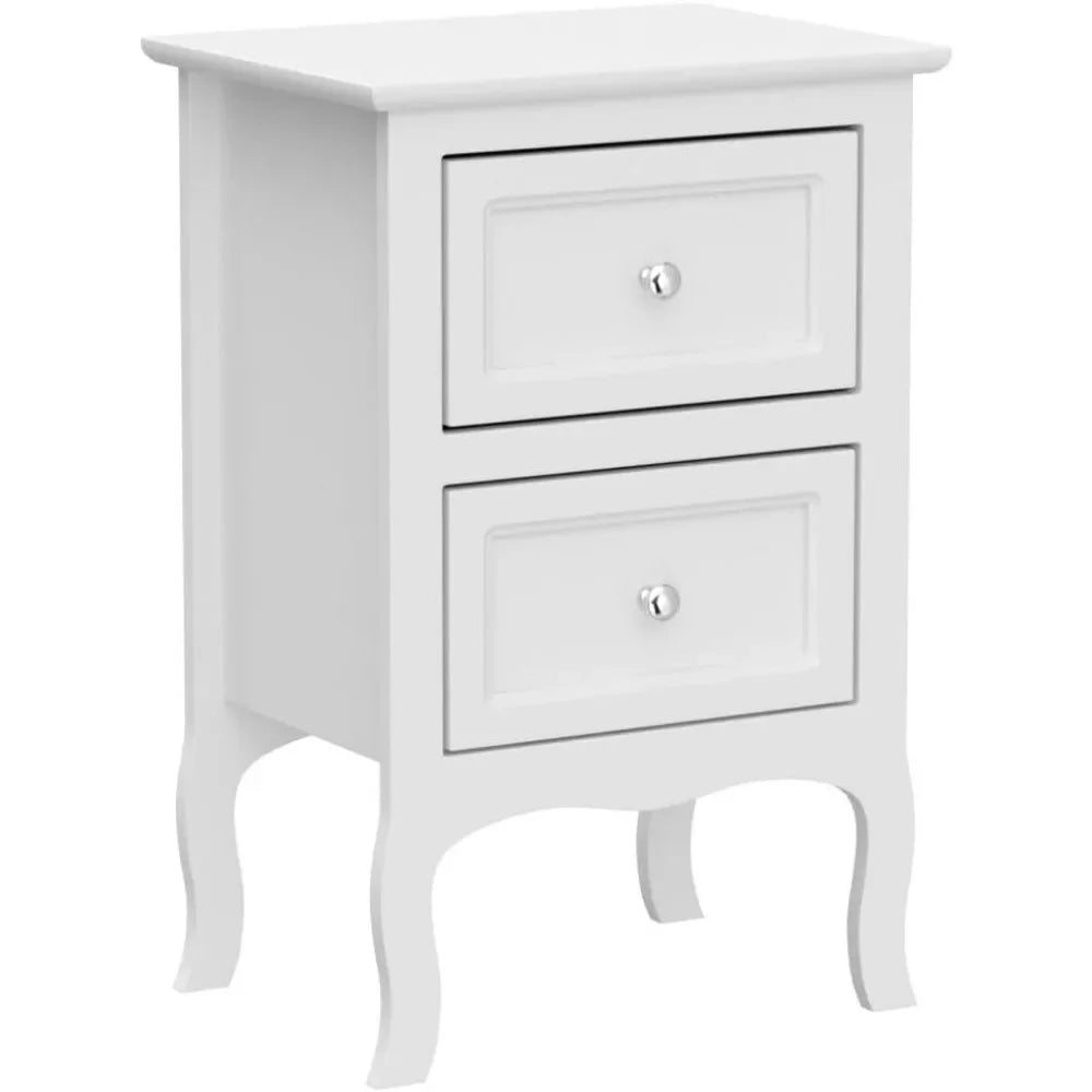 2 Small White Nightstand/Tables 2 Drawers,