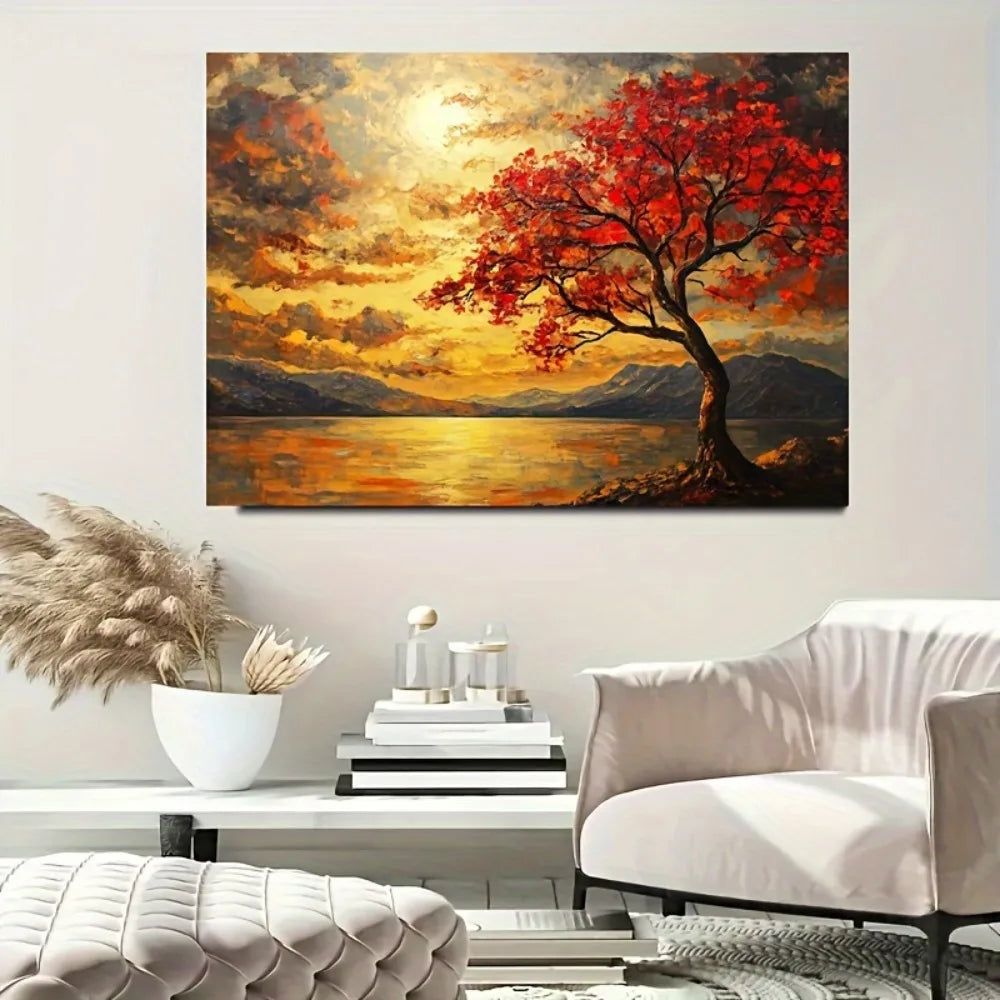 Tree of Life Canvas Painting wood frame