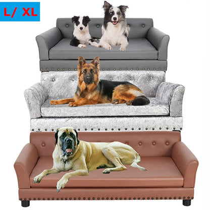 Pet Sofa Large Cushioned Soft Pet Couch