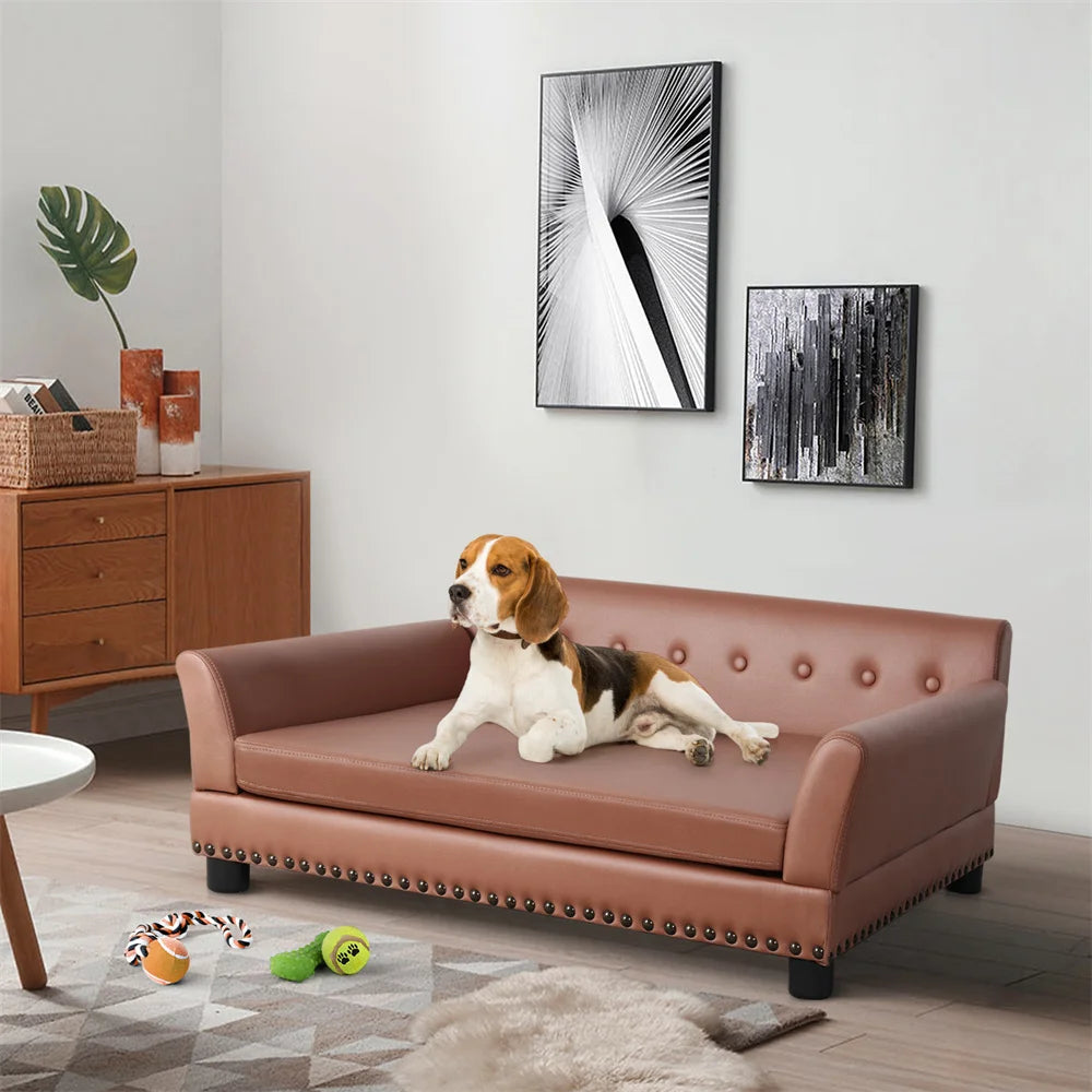 Pet Sofa Large Cushioned Soft Pet Couch