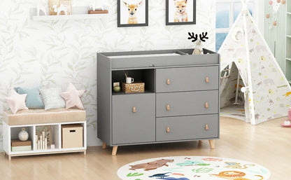 Nursery Dresser, Baby Diaper Changing Station Drawers