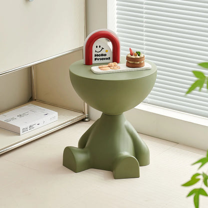 Flat head side coffee table cream style,