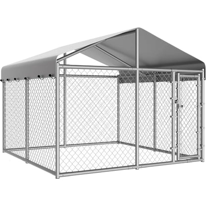 Outside Dog Kennel Large with Roof, Heavy Duty