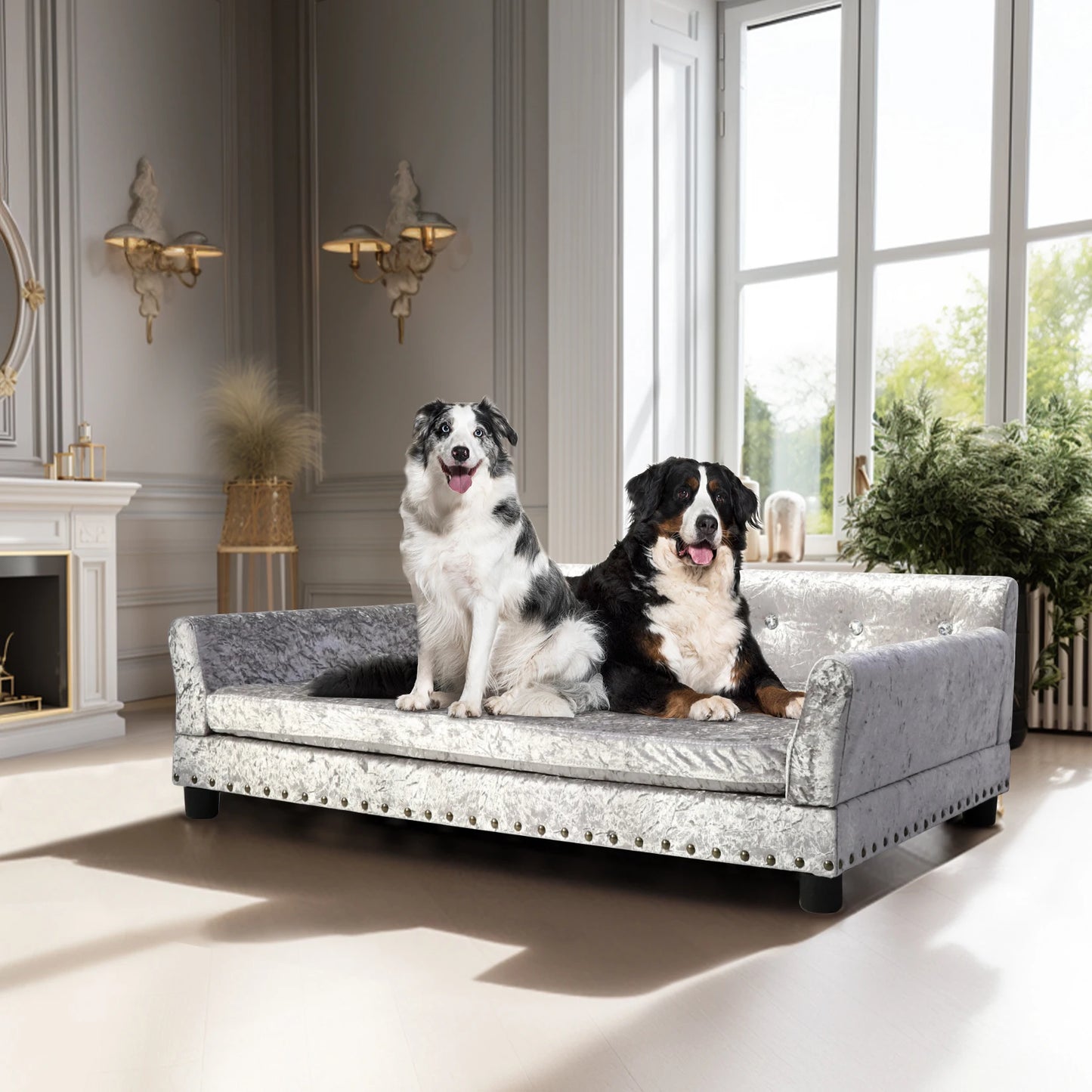Pet Sofa Large Cushioned Soft Pet Couch