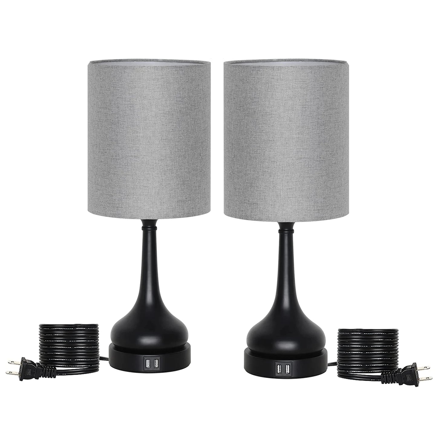 Set of 2 Touch Control Bedside Lamps