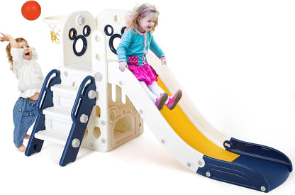 Kids Slide L-Shaped, 5 in 1 Slide Climber