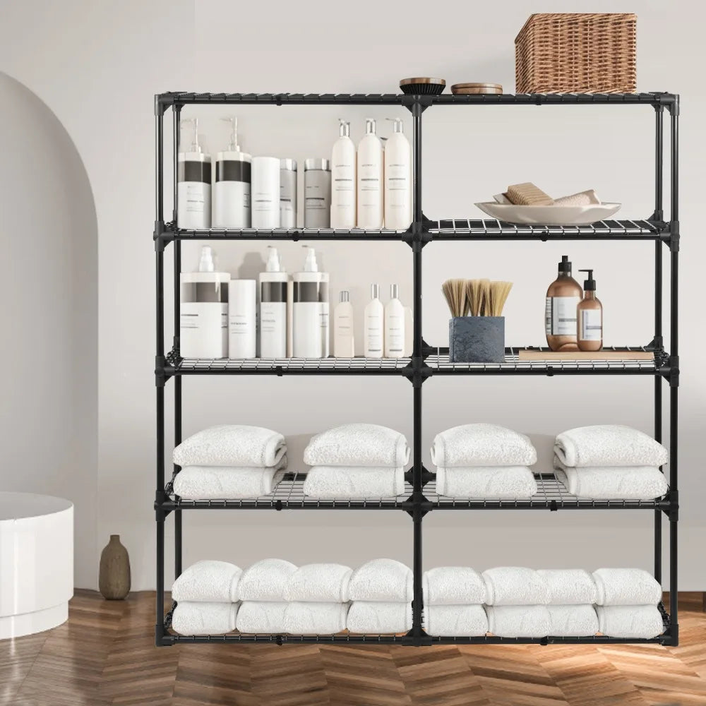 5-Shelf Wire Storage Cover Home Storage (2pack)