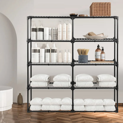 5-Shelf Wire Storage Cover Home Storage (2pack)