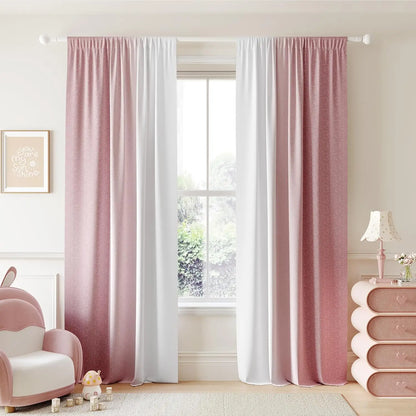 2 Panels for Girls Bedroom Living Room Pink