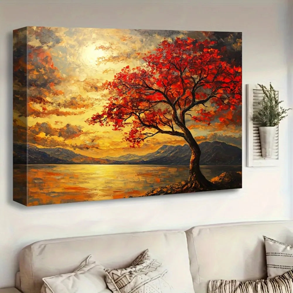 Tree of Life Canvas Painting wood frame