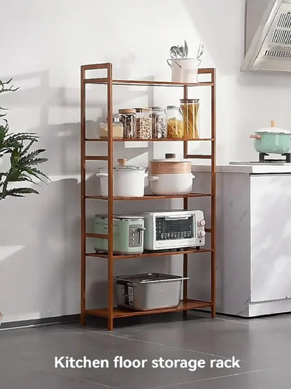 Kitchen shelf, floor standing multi-layer shelf,