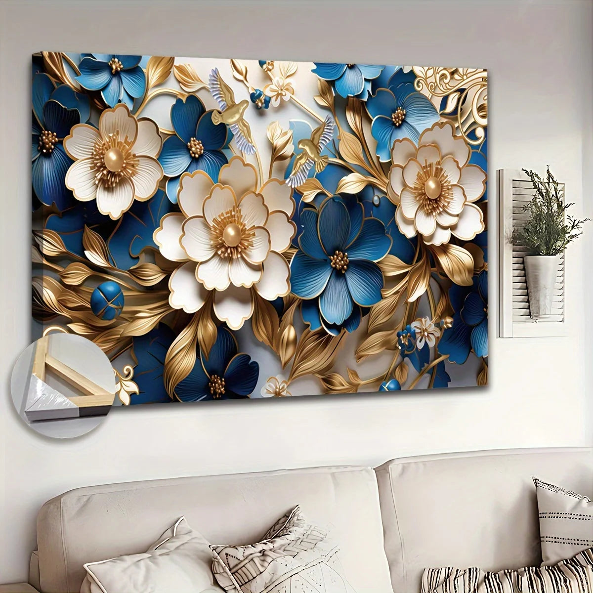 Wall Art Filled with Floral Symphony Decoration