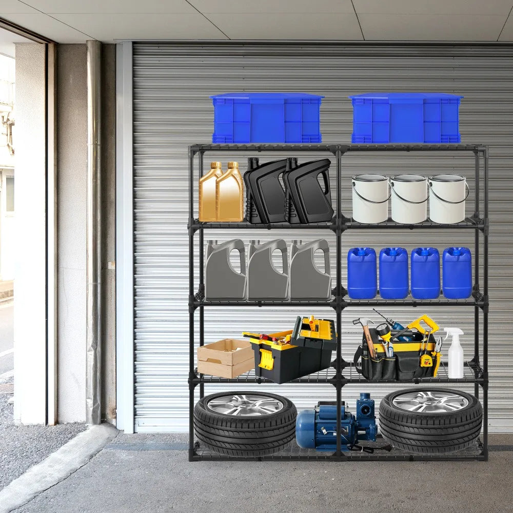 5-Shelf Wire Storage Cover Home Storage (2pack)