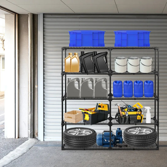 5-Shelf Wire Storage Cover Home Storage (2pack)