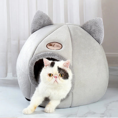Pet bed with cat ears cat bed  Comfortable and soft