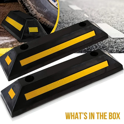 Car Wheel Stopper Durable Rubber Parking Guide
