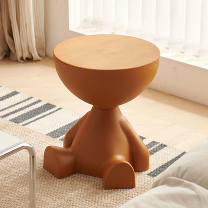 Flat head side coffee table cream style,