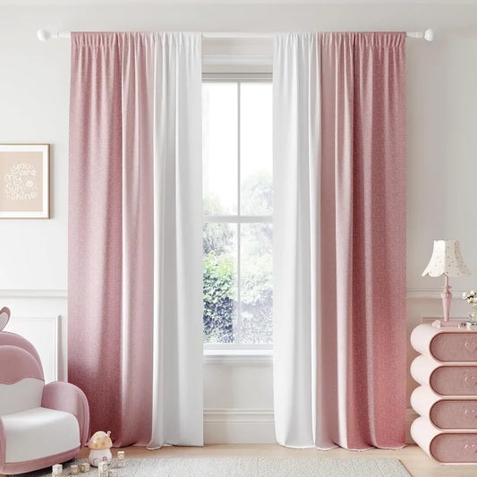 2 Panels for Girls Bedroom Living Room Pink