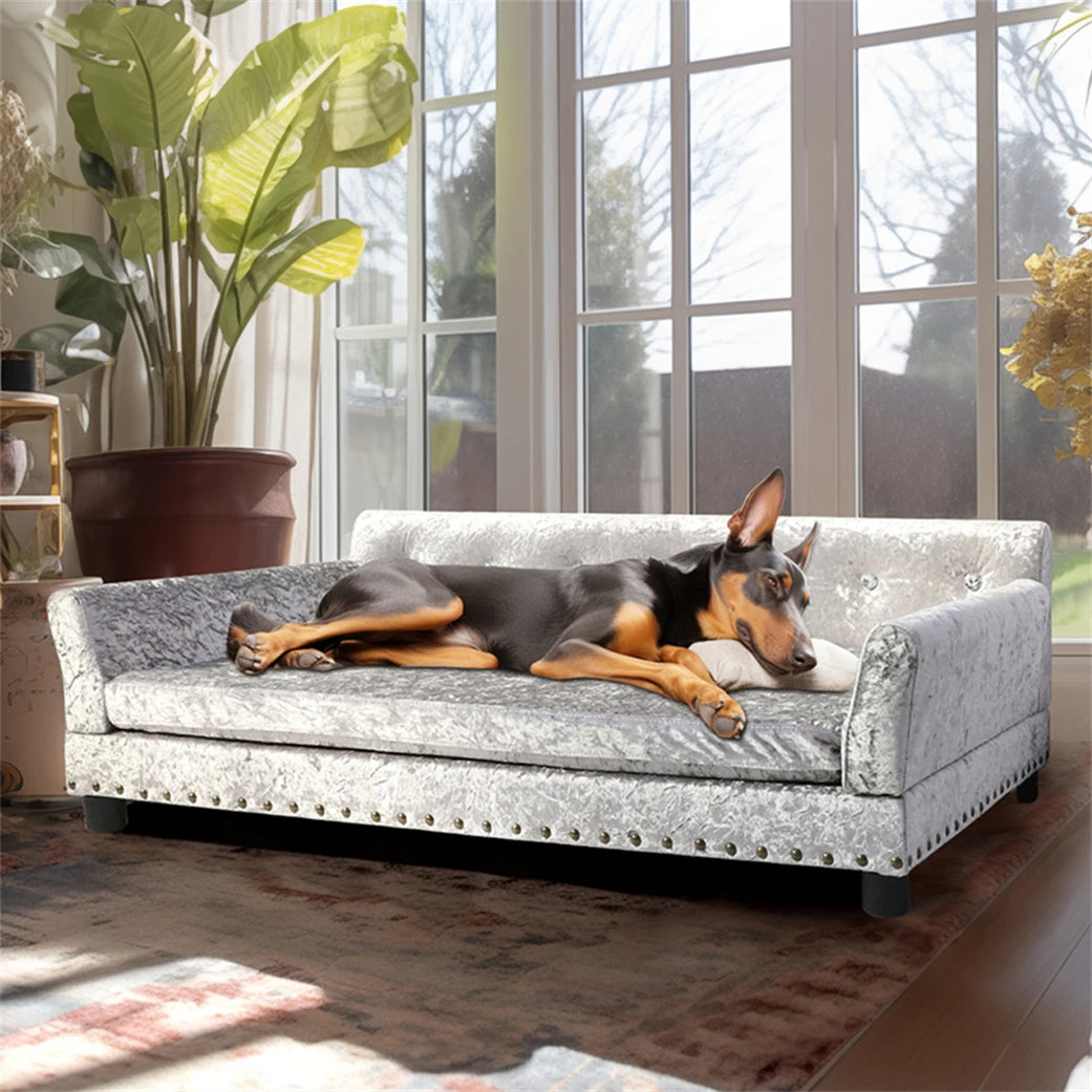Pet Sofa Large Cushioned Soft Pet Couch