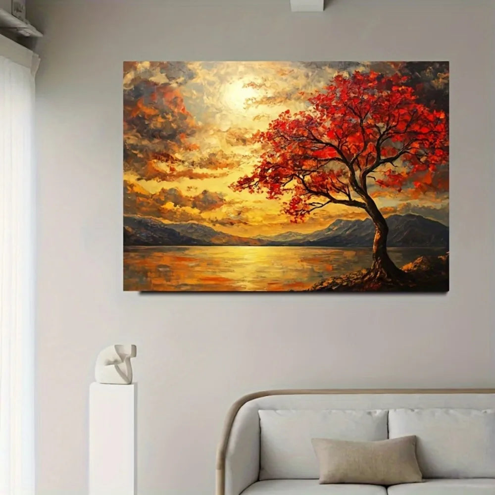 Tree of Life Canvas Painting wood frame