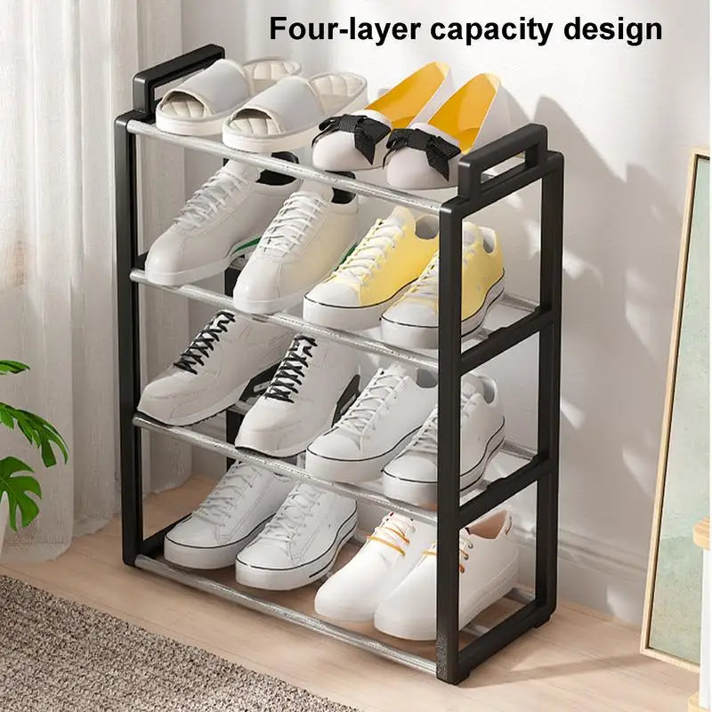 Four-Layer Standing Shoe Rack Organizer Shelf