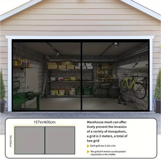Heavy Duty Garage Door Screen 2 Cars