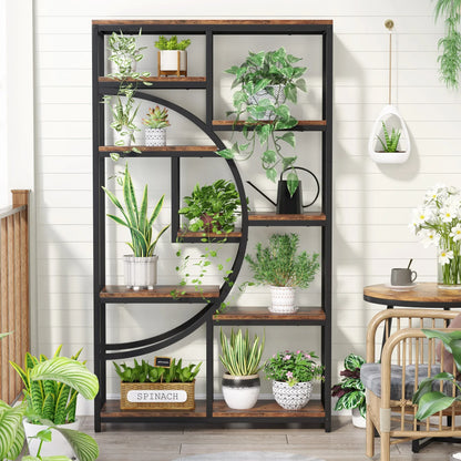 Industrial 5 Tier Freestanding Tall Bookshelves