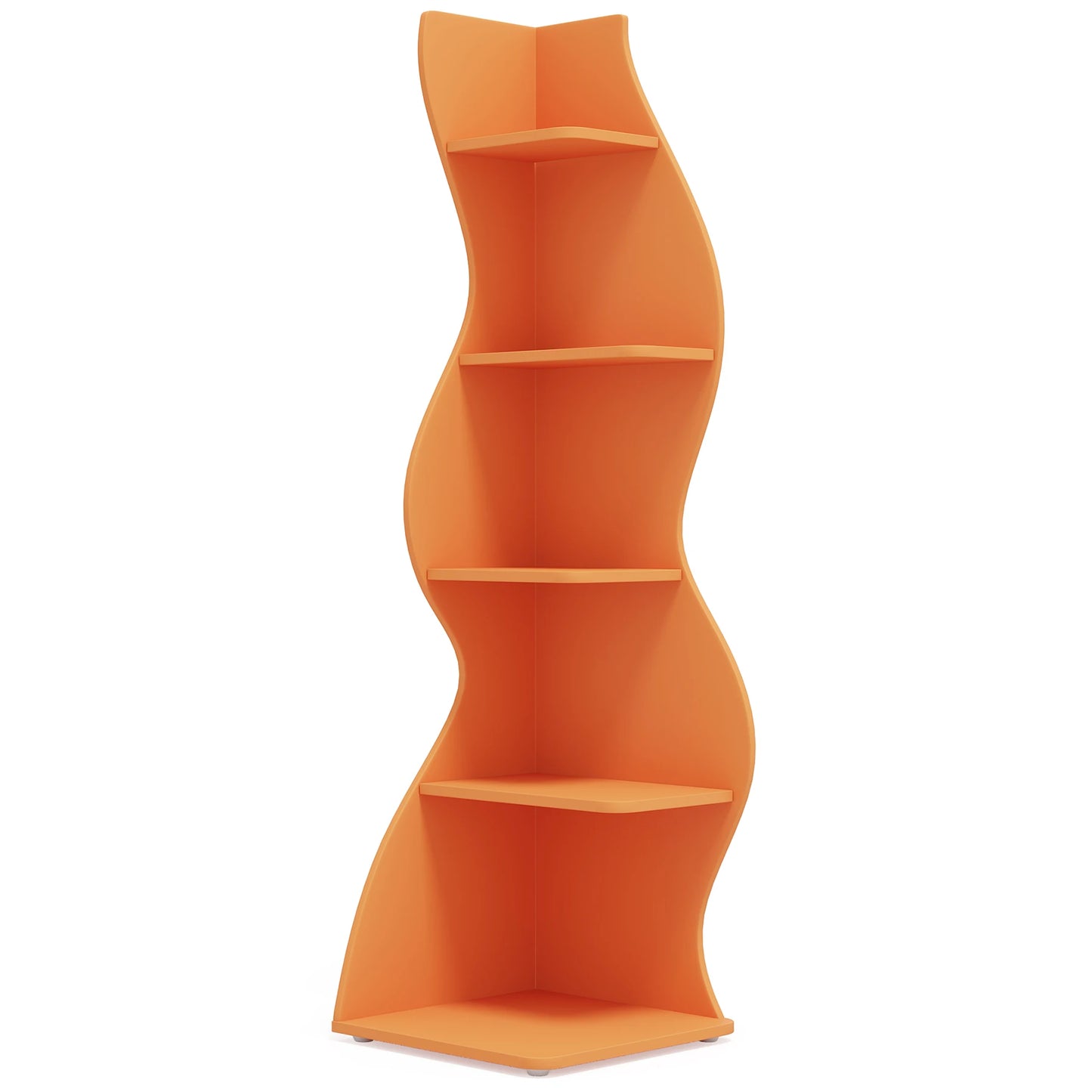 Modern 5-Tier Wall Corner Bookshelf Storage