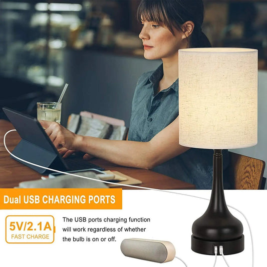 Set of 2 Touch Control Bedside Lamps