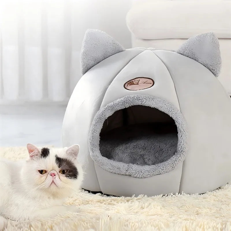 Pet bed with cat ears cat bed  Comfortable and soft