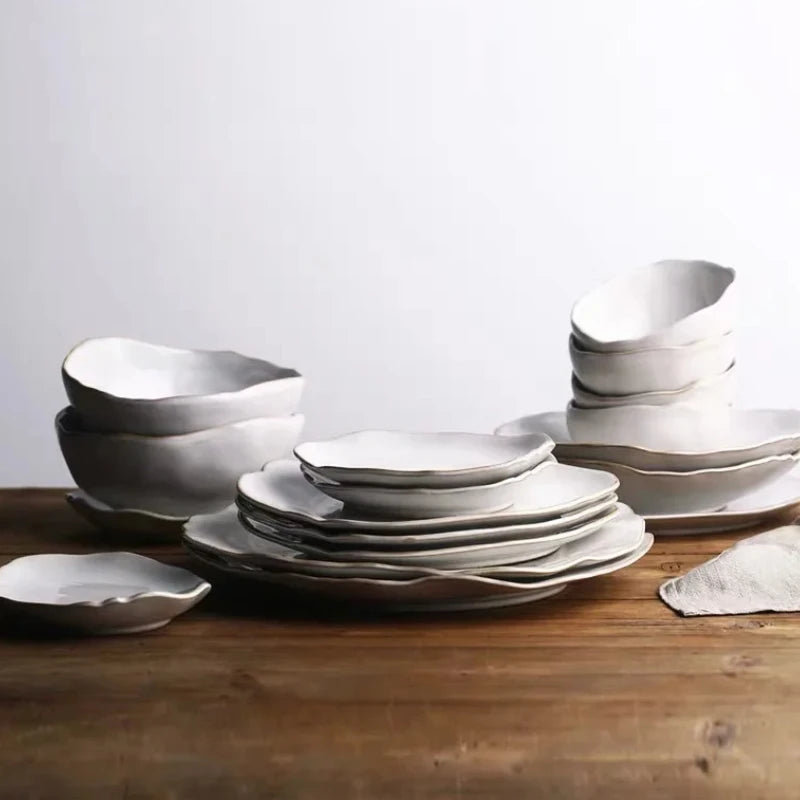 Dinner Plate Set  Bowls with Sauce Dishes