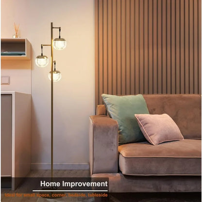 Tree Standing Lamp 3 Elegant Teardrop LED Bulbs