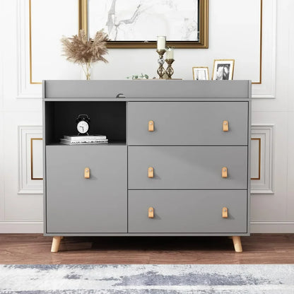 Nursery Dresser, Baby Diaper Changing Station Drawers