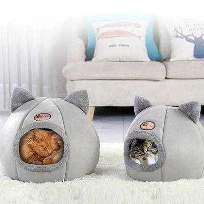 Pet bed with cat ears cat bed  Comfortable and soft
