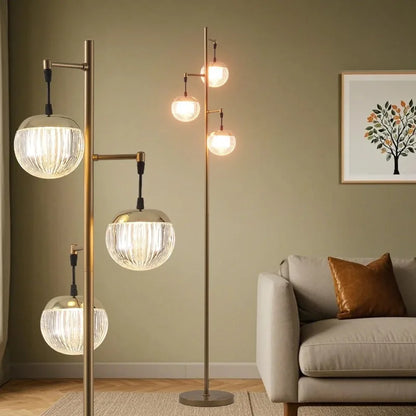 Tree Standing Lamp 3 Elegant Teardrop LED Bulbs