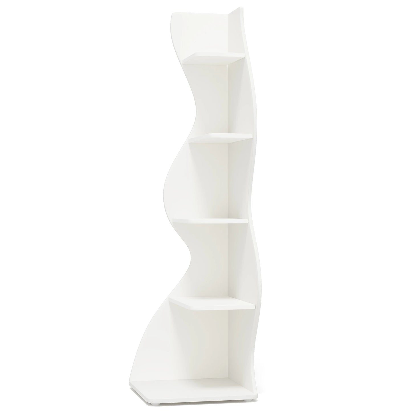 Modern 5-Tier Wall Corner Bookshelf Storage