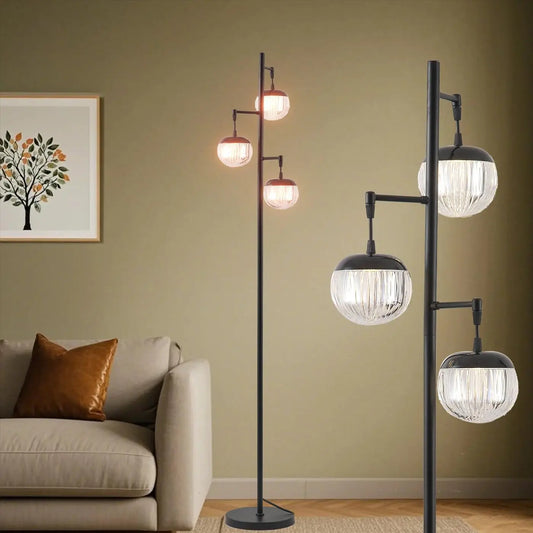 Tree Standing Lamp 3 Elegant Teardrop LED Bulbs