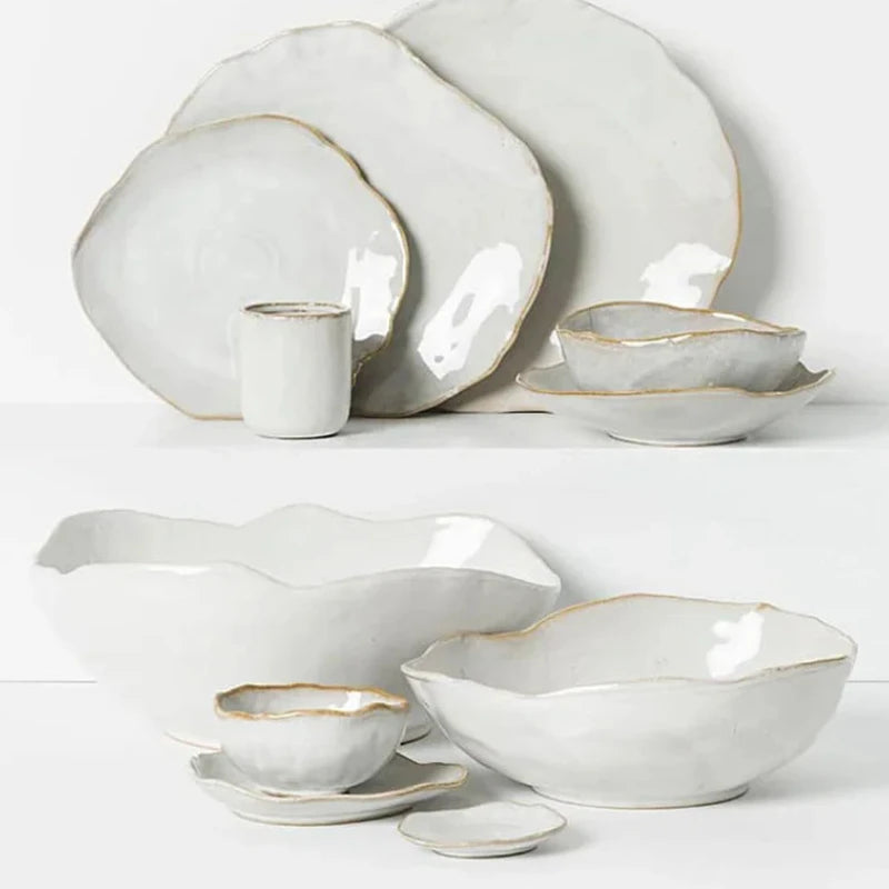 Dinner Plate Set  Bowls with Sauce Dishes