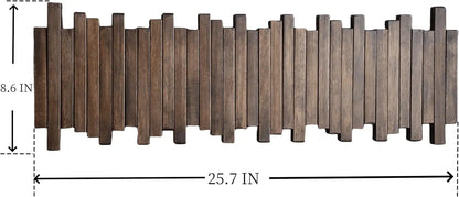 Natural Wood Wall-Mounted Coat Rack with Hooks